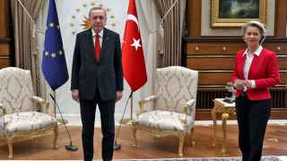 Президент Турции Реджеп Тайип Эрдоган и председатель Еврокомиссии Урсула фон дер Ляйен 